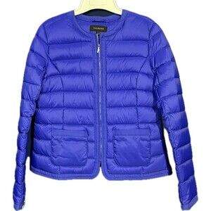 Talbots Blue / Purple Down Filled Puffer Jacket Sz Small Jewel Toned